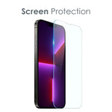 NORTHJO iPhone 13 Pro Max | 3-i-1 360° Beskyttelsessett med Deksel | Skjermbeskytter | Kameralinsebeskytter - Gjennomsiktig