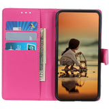 Samsung Galaxy M12 Litchi Skinndeksel med Lommebok - Pink