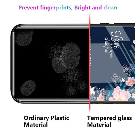 iPhone 14 Pro Bakdeksel Med Glassbakside - Blå / Rosa Fade