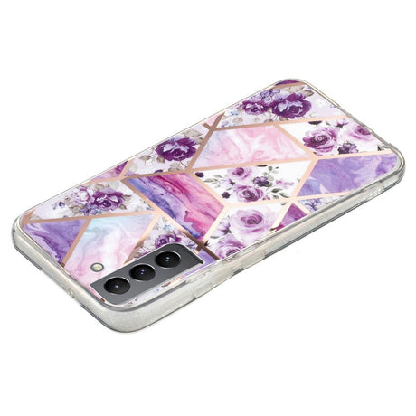 EIDERWOOD Samsung Galaxy S22+ (Plus) Fleksibelt Plast Deksel med Geometrisk Design - Lilla / Rosa