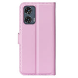 EIDERWOOD Motorola Edge 50 Fusion Litchi Skinn Flip Deksel m. Lommebok - Rosa