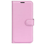 EIDERWOOD iPhone 16 Plus Litchi Skinn Flip Deksel m. Lommebok - Rosa