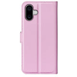 EIDERWOOD iPhone 16 Plus Litchi Skinn Flip Deksel m. Lommebok - Rosa