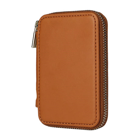 EIDERWOOD Magnetisk Lommebok / Kortholder med Glidelås - MagSafe Kompatibel - Brun