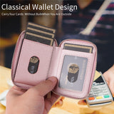 EIDERWOOD Magnetisk Lommebok / Kortholder med Glidelås - MagSafe Kompatibel - Rose Gold