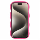 iPhone 15 EIDERWOOD Fleksibelt Plast Wavy Deksel - Pink