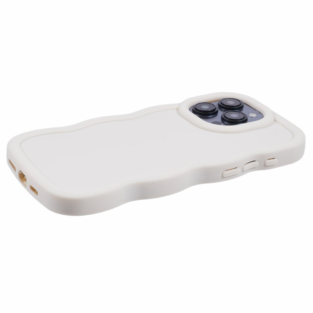 iPhone 15 Pro Max EIDERWOOD Fleksibelt Plast Wavy Deksel - Hvit