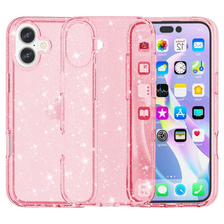 EIDERWOOD iPhone 16 Plus Hybrid Plast Deksel - Rosa Glitter