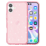 EIDERWOOD iPhone 16 Plus Hybrid Plast Deksel - Rosa Glitter