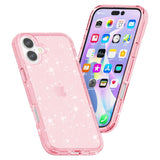 EIDERWOOD iPhone 16 Plus Hybrid Plast Deksel - Rosa Glitter