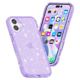 EIDERWOOD iPhone 16 Plus Hybrid Plast Deksel - Lilla Glitter