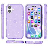 EIDERWOOD iPhone 16 Plus Hybrid Plast Deksel - Lilla Glitter