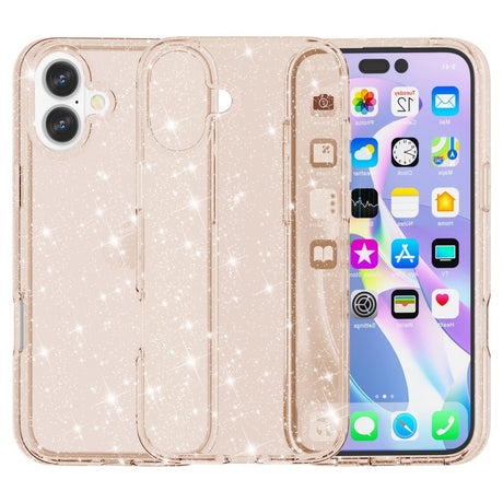 EIDERWOOD iPhone 16 Plus Hybrid Plast Deksel - Gull Glitter