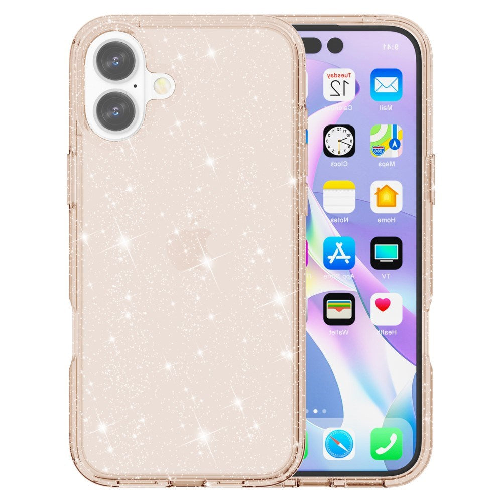 EIDERWOOD iPhone 16 Plus Hybrid Plast Deksel - Gull Glitter