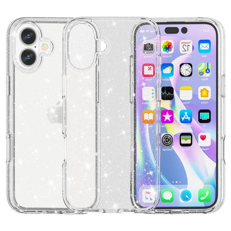 EIDERWOOD iPhone 16 Plus Hybrid Plast Deksel - Hvit Glitter