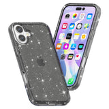 EIDERWOOD iPhone 16 Plus Hybrid Plast Deksel - Svart Glitter