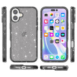 EIDERWOOD iPhone 16 Plus Hybrid Plast Deksel - Svart Glitter