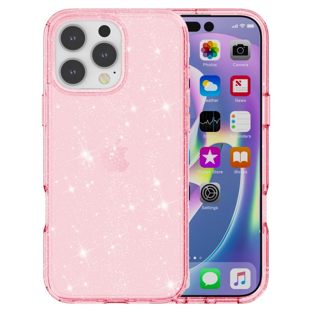 EIDERWOOD iPhone 16 Pro Max Hybrid Plast Deksel - Rosa Glitter