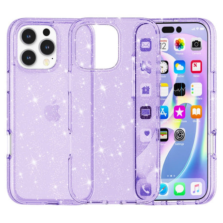 EIDERWOOD iPhone 16 Pro Max Hybrid Plast Deksel - Lilla Glitter