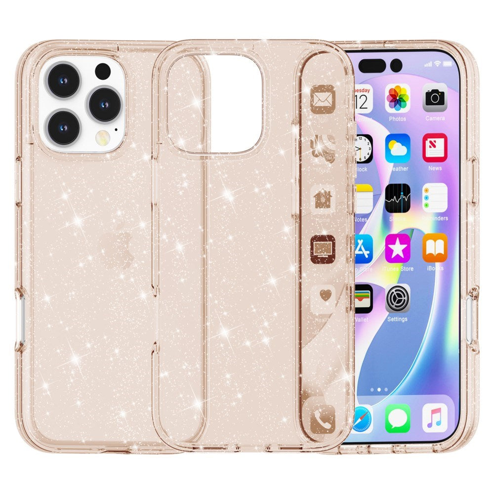 EIDERWOOD iPhone 16 Pro Max Hybrid Plast Deksel - Gull Glitter