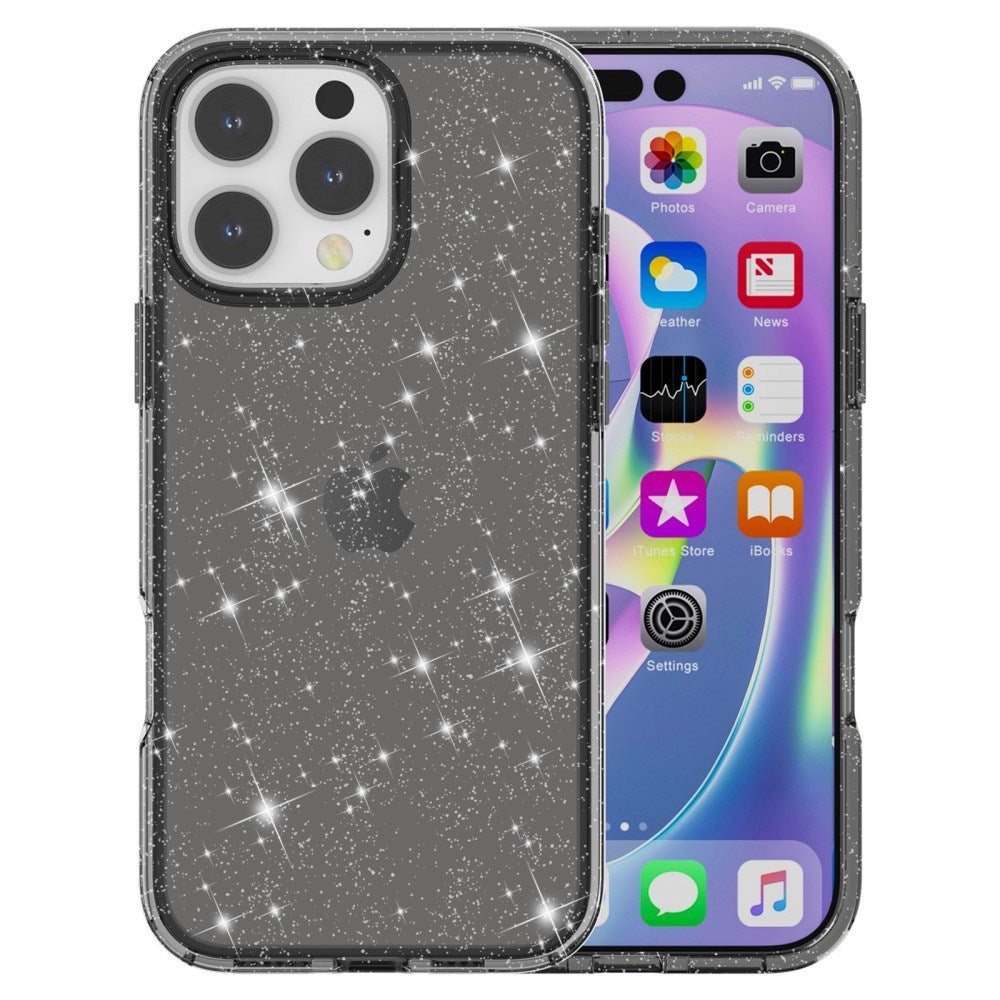 EIDERWOOD iPhone 16 Pro Max Hybrid Plast Deksel - Svart Glitter