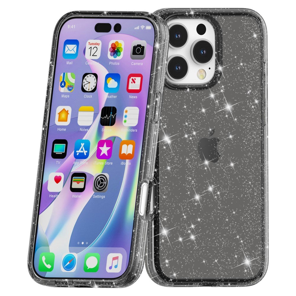 EIDERWOOD iPhone 16 Pro Max Hybrid Plast Deksel - Svart Glitter