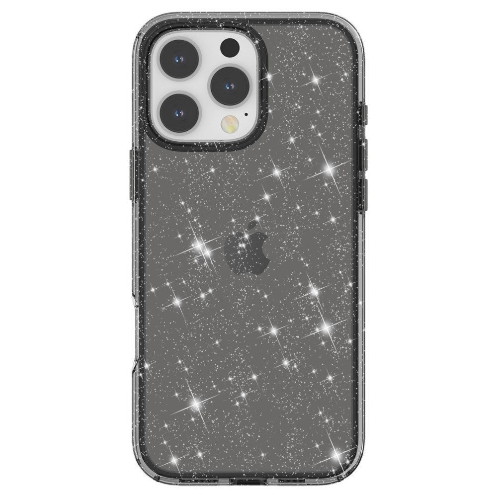 EIDERWOOD iPhone 16 Pro Hybrid Plast Deksel - Svart Glitter