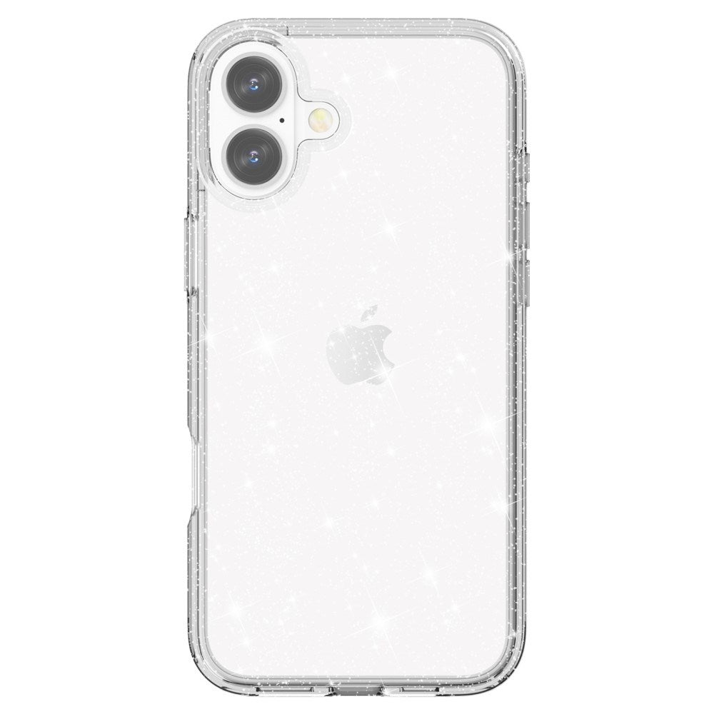 EIDERWOOD iPhone 16 Hybrid Plast Deksel - Hvit Glitter