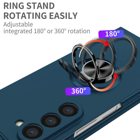 EIDERWOOD Samsung Galaxy Z Fold6 Plast Deksel m. Magnetisk Stativ - Mørkeblå