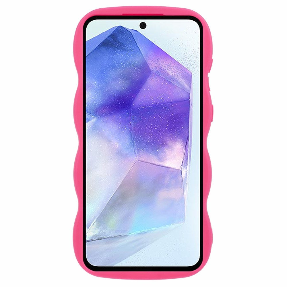 EIDERWOOD Samsung Galaxy A13 (5G) Fleksibelt Plast Wavy Deksel - Pink
