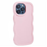 iPhone 14 Pro Max EIDERWOOD Fleksibelt Plast Wavy Deksel - Rosa