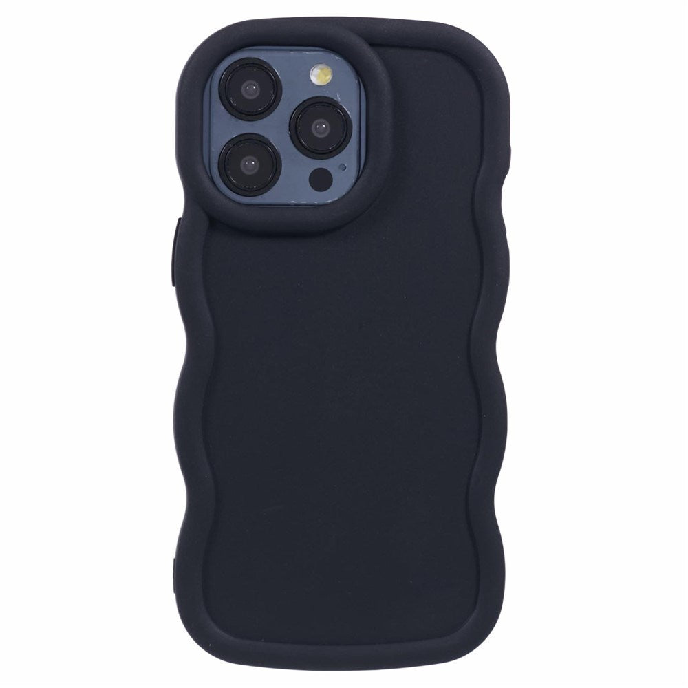 iPhone 14 Pro EIDERWOOD Fleksibelt Plast Wavy Deksel - Svart