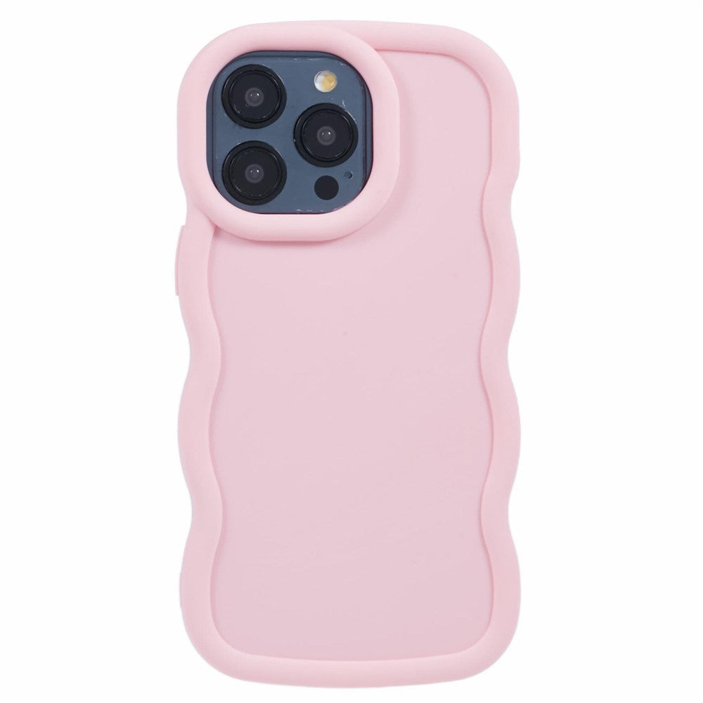 iPhone 14 Pro EIDERWOOD Fleksibelt Plast Wavy Deksel - Rosa