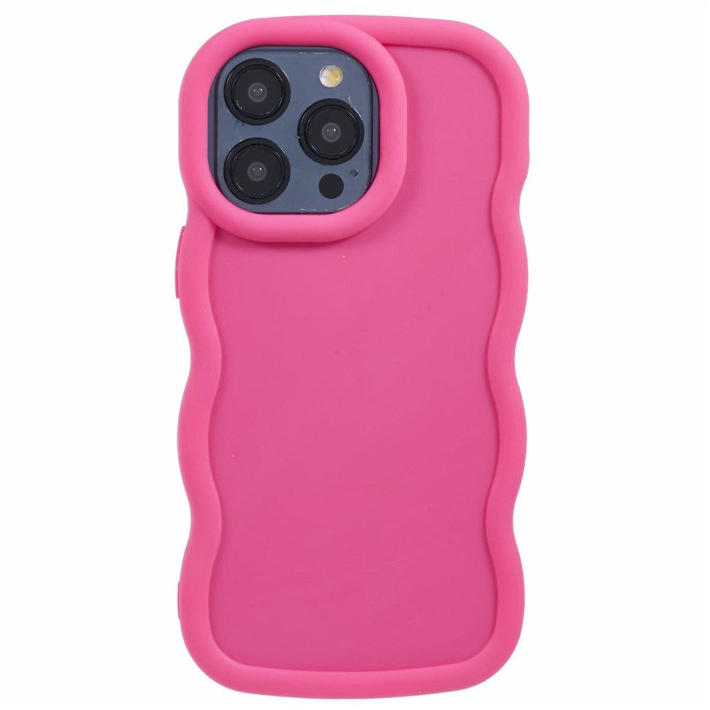 iPhone 12 / 12 Pro EIDERWOOD Fleksibelt Plast Wavy Deksel - Pink