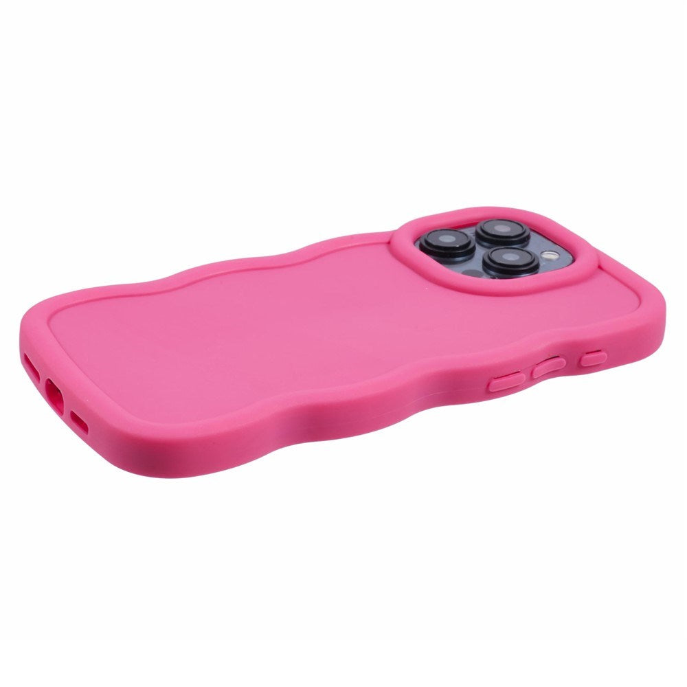 iPhone 12 / 12 Pro EIDERWOOD Fleksibelt Plast Wavy Deksel - Pink