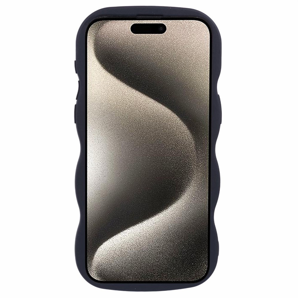 iPhone 12 / 12 Pro EIDERWOOD Fleksibelt Plast Wavy Deksel - Svart