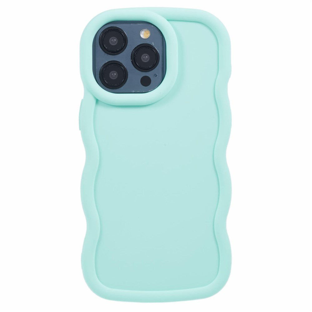 iPhone 12 / 12 Pro EIDERWOOD Fleksibelt Plast Wavy Deksel - Blå