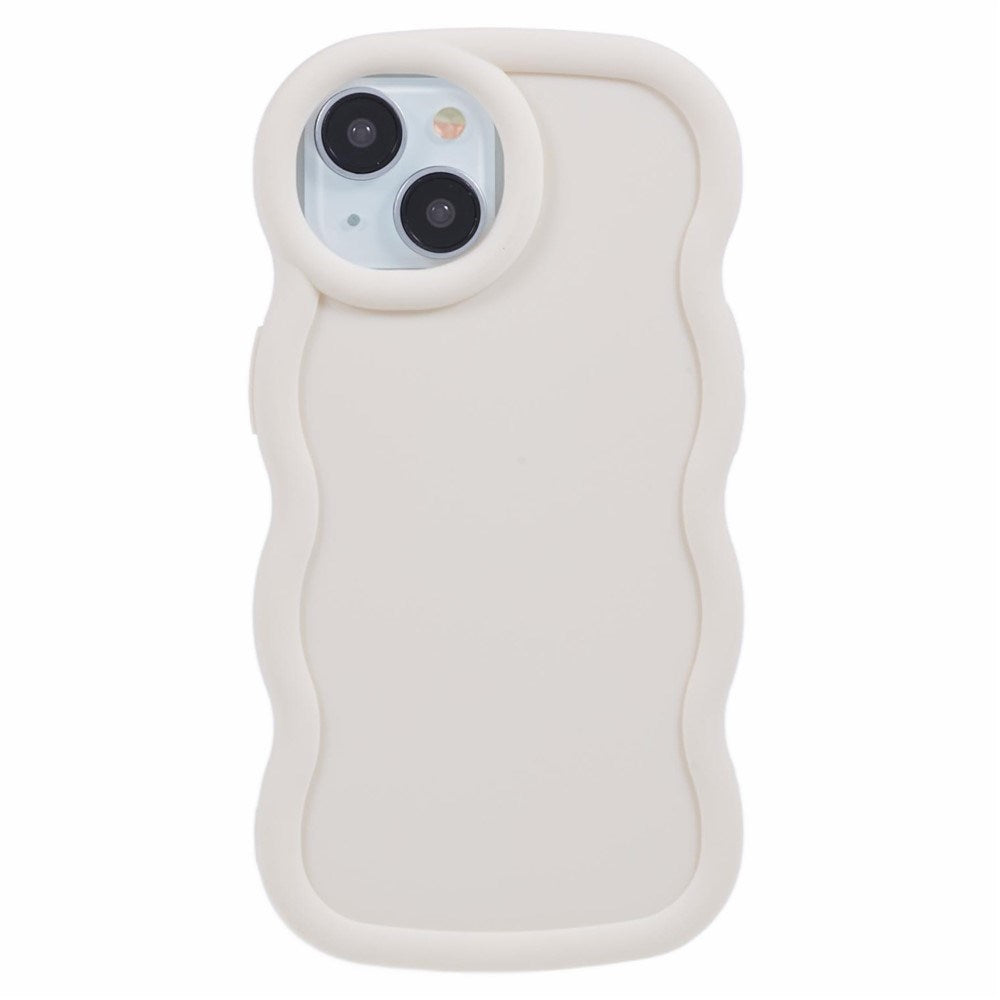 iPhone 14 EIDERWOOD Fleksibelt Plast Wavy Deksel - Hvit