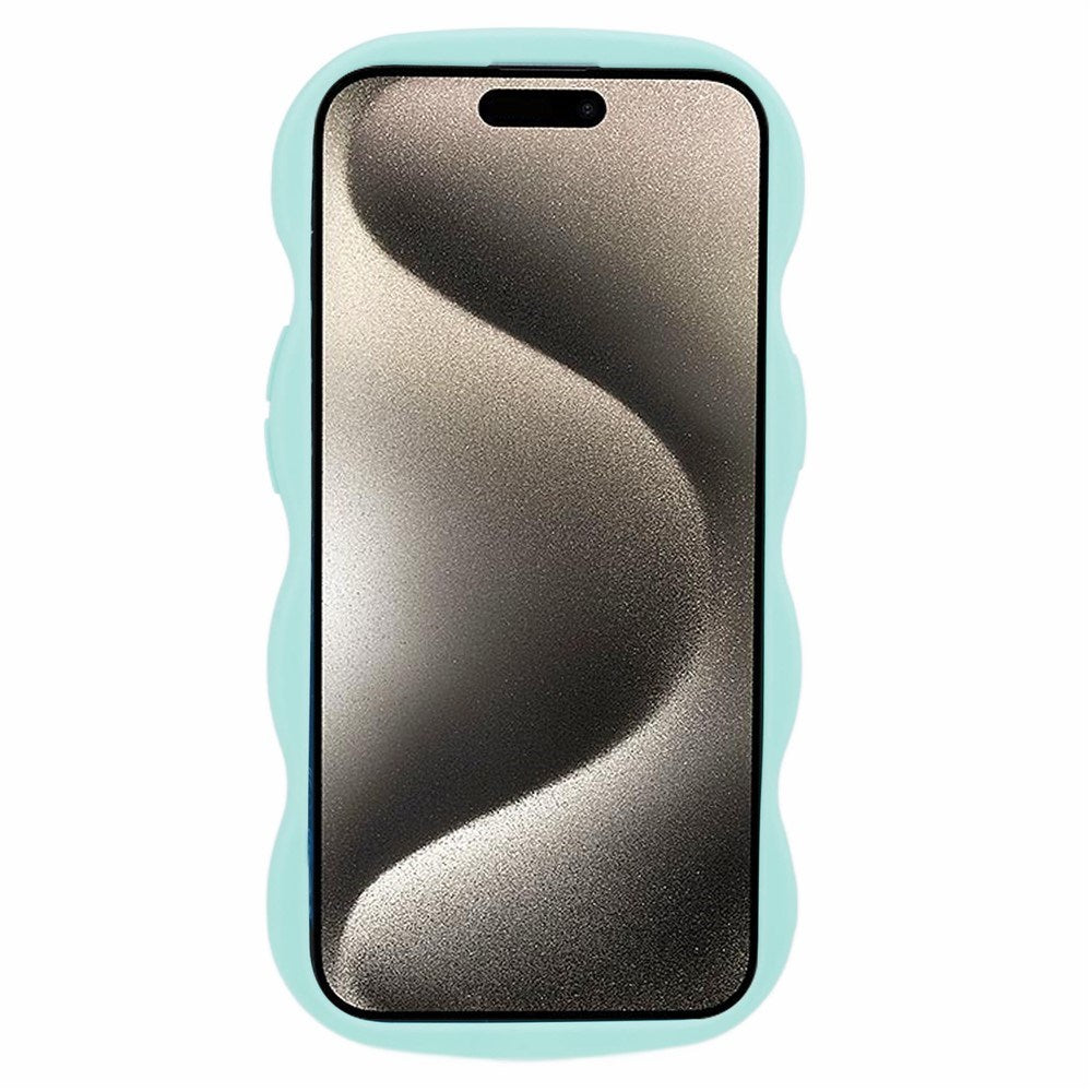 iPhone 14 EIDERWOOD Fleksibelt Plast Wavy Deksel - Blå