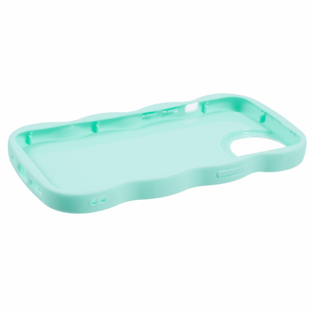 iPhone 14 EIDERWOOD Fleksibelt Plast Wavy Deksel - Blå
