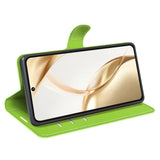 EIDERWOOD Honor 200 5G Deksel med Kortholder – Litchi Tekstur Kunstlær Flip-deksel - Grønn