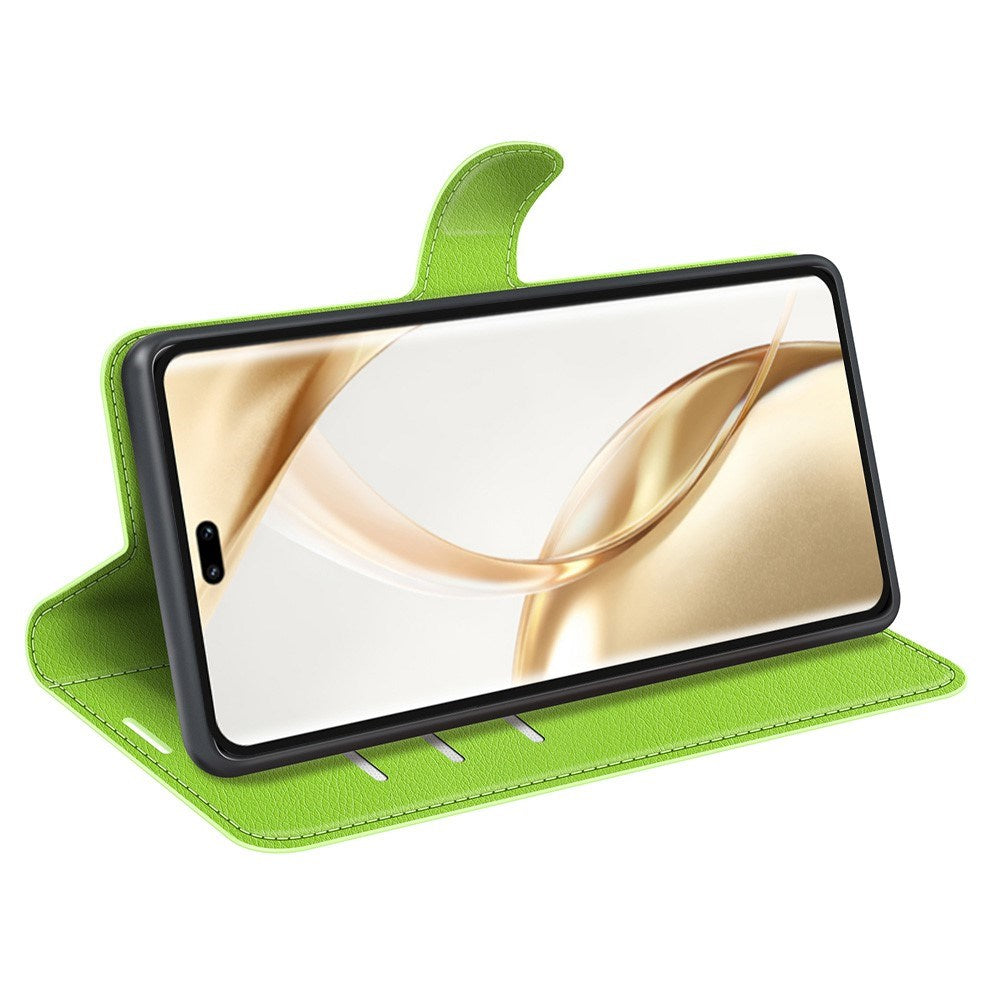 EIDERWOOD Honor 200 Pro (5G) Kunstskinn Flip Deksel m. Kortholder & Ståfunksjon - Grønn