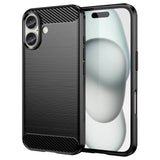 EIDERWOOD iPhone 16 Brushed Carbon Deksel - Svart