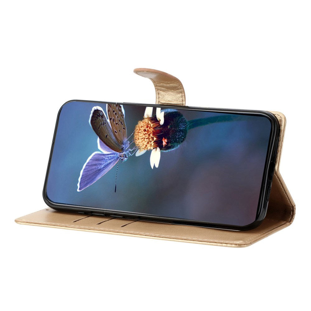 EIDERWOOD Samsung Galaxy S22+ (Plus) Kunstskinn Deksel med Lommebok og Gravering - Gull