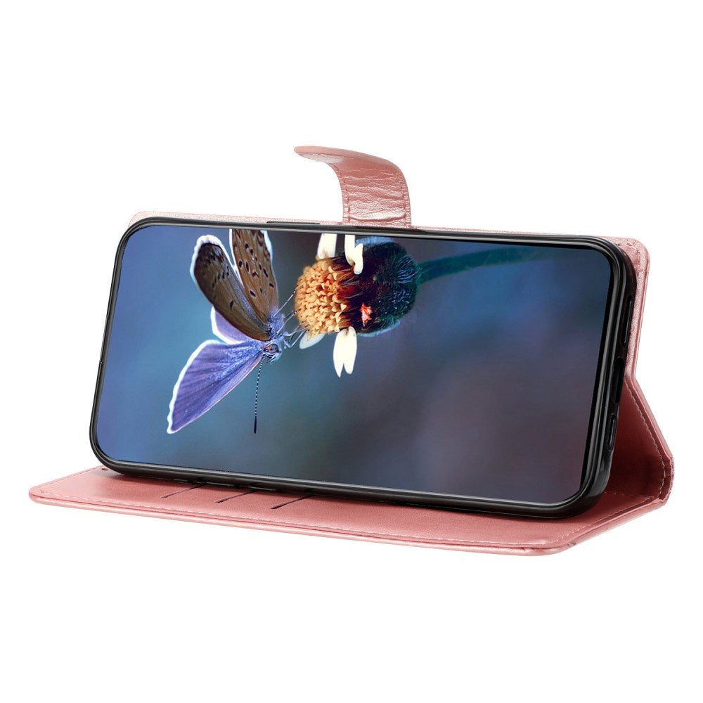 EIDERWOOD Samsung Galaxy S22+ (Plus) Kunstskinn Deksel med Lommebok og Gravering - Rose Gold