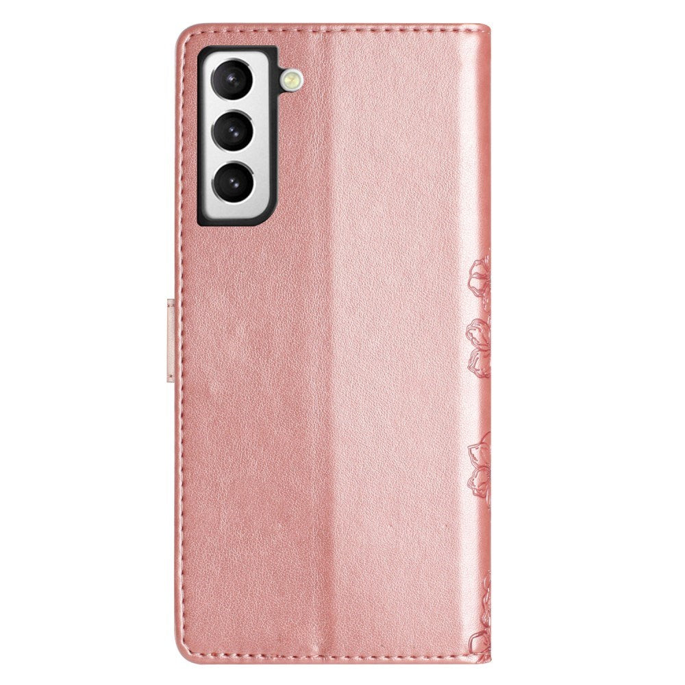EIDERWOOD Samsung Galaxy S22+ (Plus) Kunstskinn Deksel med Lommebok og Gravering - Rose Gold