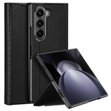 Samsung Galaxy Z Fold6 DUX DUCIS Bril Series Leather Flip Deksel - Svart