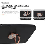 EIDERWOOD Samsung Galaxy S24 FE Fleksibelt Plast Deksel med Magnetisk Ringstøtte – Rose Gold