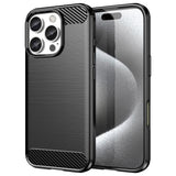 EIDERWOOD iPhone 16 Pro Brushed Carbon Deksel - Svart