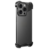 iPhone 15 Pro Todelt Metall Bumper Deksel - Svart